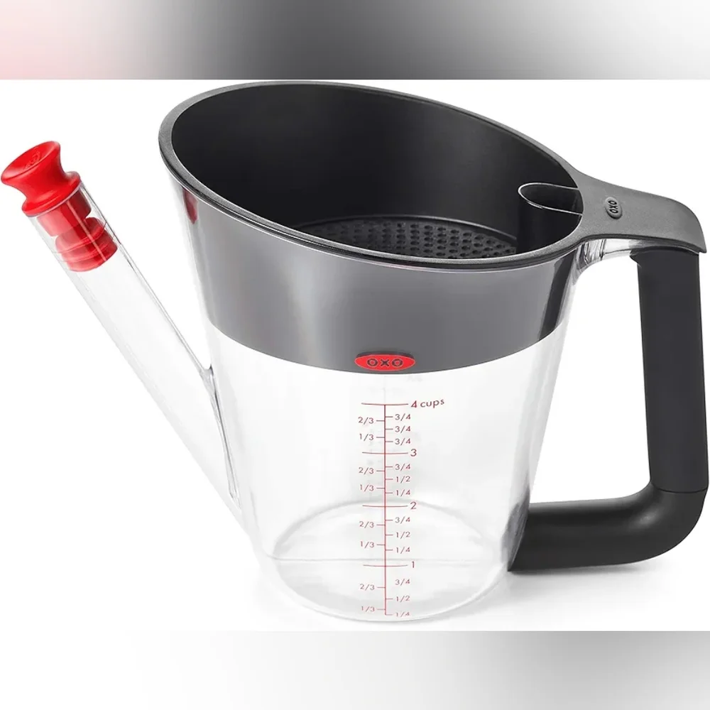 OXO Good Grips 4 Cup Fat Separator and Angled Turkey Baster Bundle